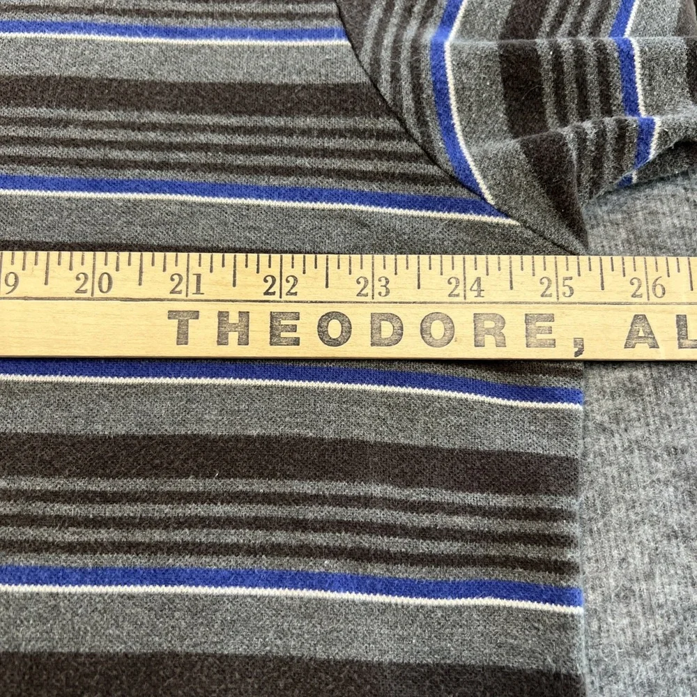Polo Ralph Lauren Polo Shirt Men's XL Gray Striped Short Sleeve Collared Casual‎